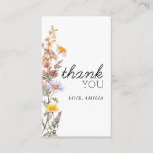 ラベンダーイエローワイルドフラワーサンキューカード エンクロージャーカード (正面)