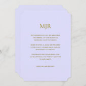 ラベンダーイニシャルガール誕生 案内状 (正面/裏面)