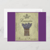 ラベンダーイラストレーションNo 2 ポストカード (正面/裏面)