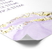 ラベンダーインクマーブリングデザイン価格表ポスター ポスター (角)