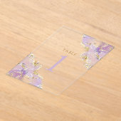 ラベンダーインク テーブルナンバー1 アクリル招待状 (レイダウン)