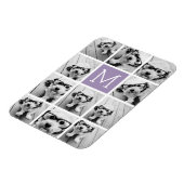 ラベンダーインスタグラム写真コラージュカスタムモノグラム マグネット (左側)