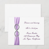 ラベンダーインフィニティウェディングレセプションマップ エンクロージャーカード (正面/裏面)