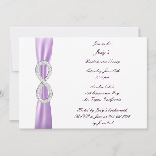 ラベンダーインフィニティバチェロレッテ招待状 招待状 (正面)