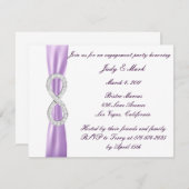 ラベンダーインフィニティ婚約パーティ招待状 招待状 (正面/裏面)