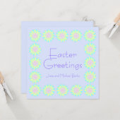 ラベンダーイースターグリーティング カード (正面/裏面インサイチュ)