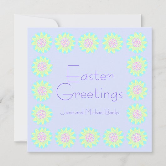 ラベンダーイースターグリーティング カード (正面)