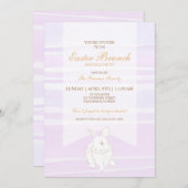 ラベンダーイースターブランシュ＆イースターエッグハントうさぎ招待状 招待状 (正面/裏面)