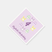 ラベンダーイースター4th誕生日 スタンダードカクテルナプキン (角)