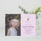 ラベンダーイースター4th誕生日 招待状 (スタンド正面)