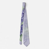 ラベンダーウィステリアフラワーズマーブル結婚グルームズ ネクタイ (裏面)