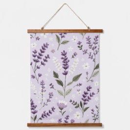 ラベンダーウィスパーズ – 植物刺繍壁テープ 吊り下げ型タペストリー