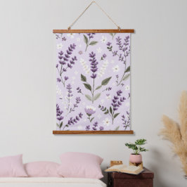 ラベンダーウィスパーズ – 植物刺繍壁テープ 吊り下げ型タペストリー