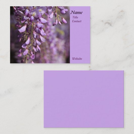 ラベンダーウィスパーズ：藤の優しいフローラダンス 名刺 (正面/裏面)