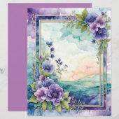 ラベンダーウィムシ芸術的フローラ縁ど紙シート (正面/裏面)