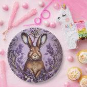 ラベンダーウィリアムモリスと可愛いインスパイアハレ ペーパープレート (パーティー)