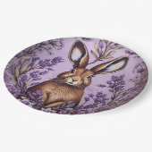 ラベンダーウィリアムモリスと可愛いインスパイアハレ ペーパープレート (アングル)