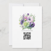 ラベンダーウィンググリーンフローラ春の結婚式 招待状 (裏面)