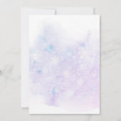 ラベンダーウィンターオネダーランド1歳の誕生日 招待状 (裏面)