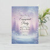 ラベンダーウィンタースノーフォールセレナーデ婚約パーティ 招待状 (スタンド正面)