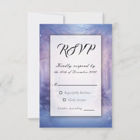 ラベンダーウィンタースノーフォールセレナーデ 出欠カード (正面)