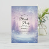 ラベンダーウィンタースノーフォールホームディナーパーティー 招待状 (スタンド正面)