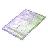 ラベンダーウィークリーパーソナライズされたクメニュープランメモ帳 ノートパッド (アングル)