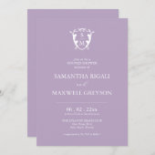 ラベンダーウェディングシャワー招待状forカップル 招待状 (正面/裏面)