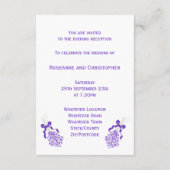 ラベンダーウェディングレセプション エンクロージャーカード (裏面)