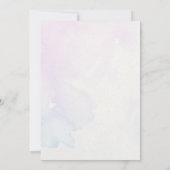 ラベンダーウォーターカラーウェディング招待 招待状 (裏面)