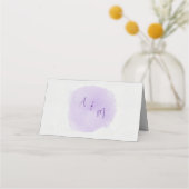 ラベンダーウォーターカラーテーブルプレイス プレイスカード (裏面)