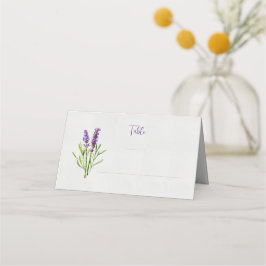 ラベンダーウォーターカラーテーブルプレイス プレイスカード