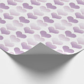 ラベンダーウォーターカラーハート ラッピングペーパー (角)