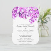 ラベンダーウォーターカラーフラワーリハーサルディナー 招待状 (スタンド正面)