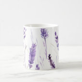 ラベンダーウォーターカラーフローラコーヒーマグ コーヒーマグカップ (中央)
