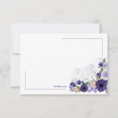 ラベンダーウォーターカラーフローラ悔やみや弔慰サンキューカード サンキューカード (裏面)