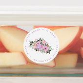 ラベンダーウォーターカラーフローラ結婚差出人住所 ラベル (貼付)