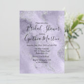 ラベンダーウォーターカラーブライダルシャワー招待 招待状 (スタンド正面)