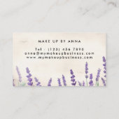 ラベンダーウォーターカラーメイクアップアーティスト 名刺 (裏面)