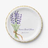 ラベンダーウォーターカラー紙プレート ペーパープレート (正面)