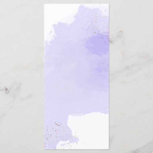 ラベンダーウォーターカラー《キリスト教》洗礼式や命名式+1stバースデーメニュー メニュー (裏面)