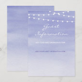 ラベンダーウォーターカラーStringlightsゲスト情報 エンクロージャーカード (正面/裏面)