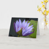 ラベンダーウォーターリリー カード (黄色い花)