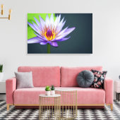 ラベンダーウォーターリリー キャンバスプリント (インサイチュ (リビング))