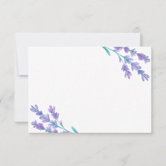 ラベンダーウォーター結婚カラーサンキューカード サンキューカード (裏面)