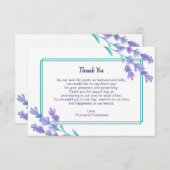ラベンダーウォーター結婚カラーサンキューカード サンキューカード (正面/裏面)