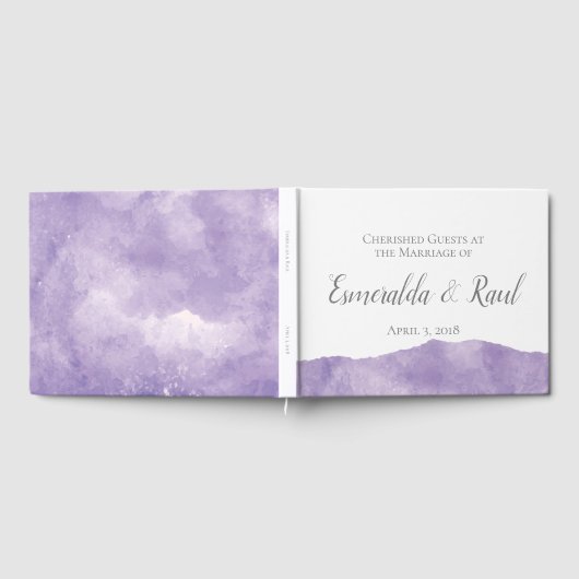 ラベンダーウォーター結婚カラーズゲストブック ゲストブック (全面)