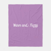 ラベンダーウォームファジーデザイン フリースブランケット (正面)