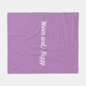 ラベンダーウォームファジーデザイン フリースブランケット (正面(横))