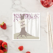 ラベンダーウッドラ結婚ンドのナプキン スタンダードカクテルナプキン (インサイチュ)